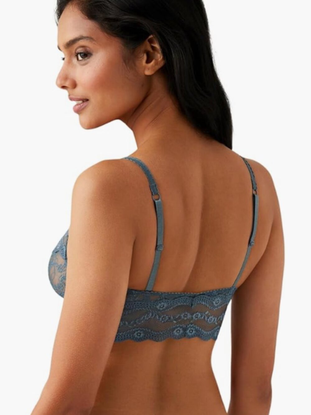 b.tempt'd by Wacoal Women's Lace Kiss Bralette Gray Size M 7386 - Picture 3 of 3